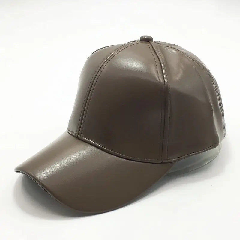 Unisex Baseball Cap aus Kunstleder – Verstellbare Hip Hop Snapback Mütze | Modische Trucker Kappe für Damen & Herren
