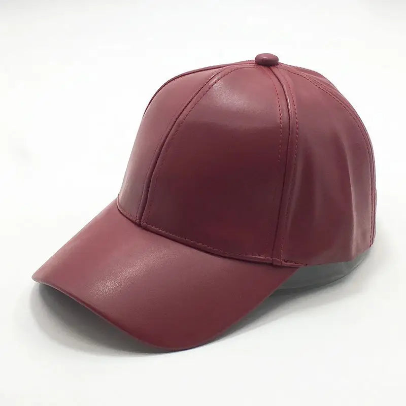 Unisex Baseball Cap aus Kunstleder – Verstellbare Hip Hop Snapback Mütze | Modische Trucker Kappe für Damen & Herren