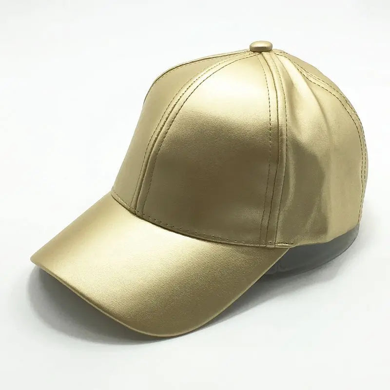 Unisex Baseball Cap aus Kunstleder – Verstellbare Hip Hop Snapback Mütze | Modische Trucker Kappe für Damen & Herren