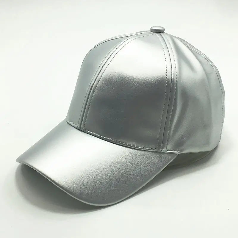 Unisex Baseball Cap aus Kunstleder – Verstellbare Hip Hop Snapback Mütze | Modische Trucker Kappe für Damen & Herren
