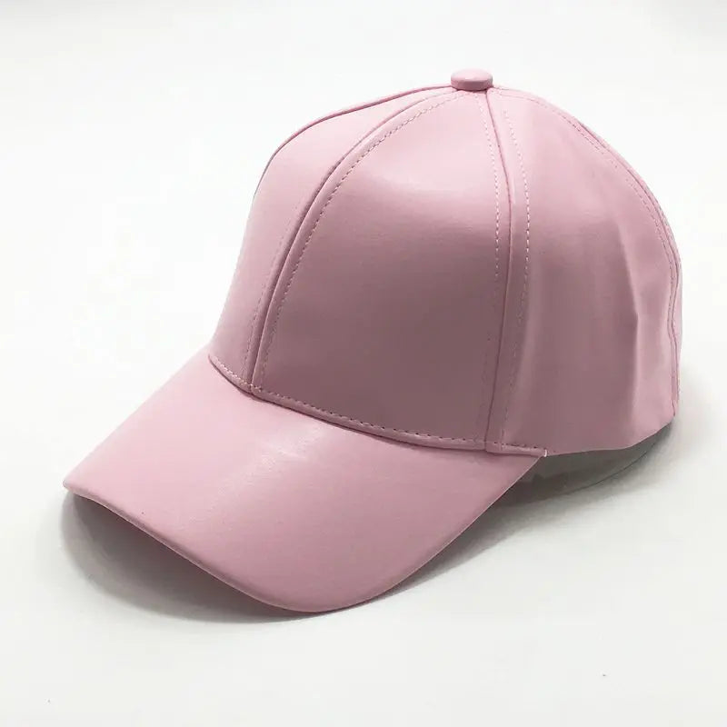 Unisex Baseball Cap aus Kunstleder – Verstellbare Hip Hop Snapback Mütze | Modische Trucker Kappe für Damen & Herren