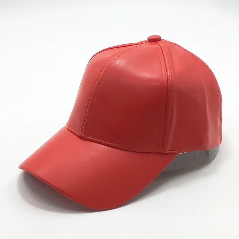 Unisex Baseball Cap aus Kunstleder – Verstellbare Hip Hop Snapback Mütze | Modische Trucker Kappe für Damen & Herren