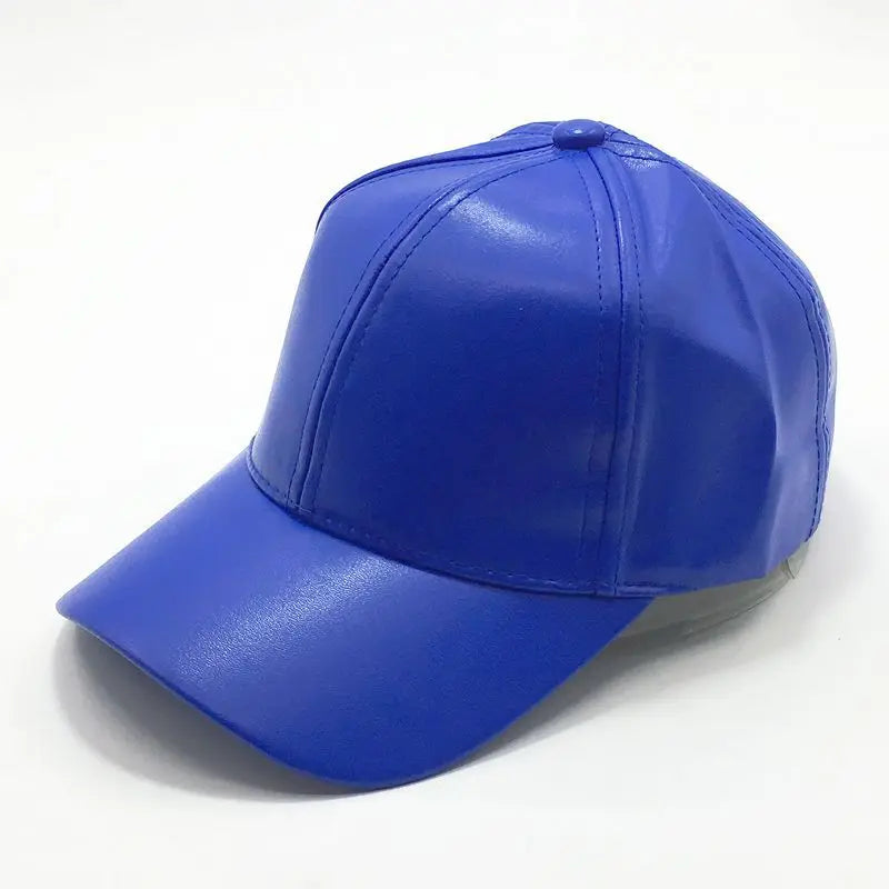 Unisex Baseball Cap aus Kunstleder – Verstellbare Hip Hop Snapback Mütze | Modische Trucker Kappe für Damen & Herren