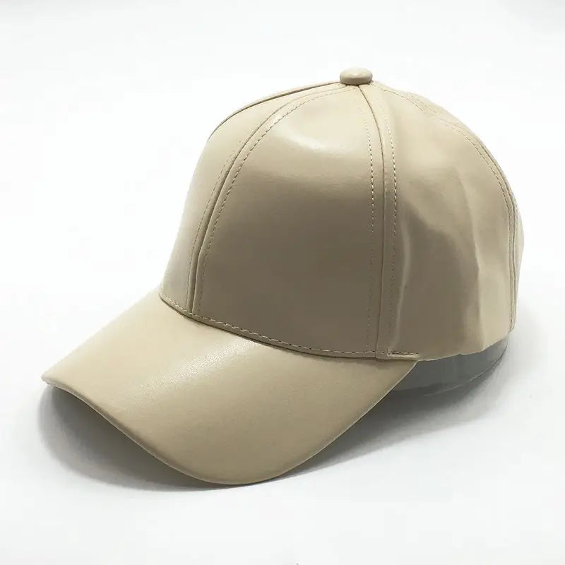 Unisex Baseball Cap aus Kunstleder – Verstellbare Hip Hop Snapback Mütze | Modische Trucker Kappe für Damen & Herren