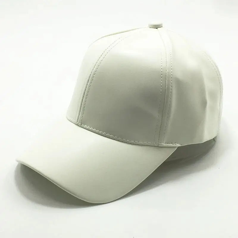 Unisex Baseball Cap aus Kunstleder – Verstellbare Hip Hop Snapback Mütze | Modische Trucker Kappe für Damen & Herren