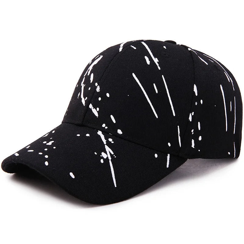 Unisex Baseball Cap mit Graffiti-Design – Verstellbare Hip Hop Sommermütze | Modische Sonnenkappe aus Baumwolle für Damen & Herren