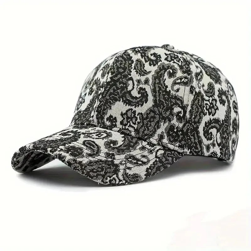 Unisex Baseball Cap mit Paisley-Muster – Verstellbare Größe | Sonnenschutz & Trendy Outdoor Freizeitmütze für Damen & Herren