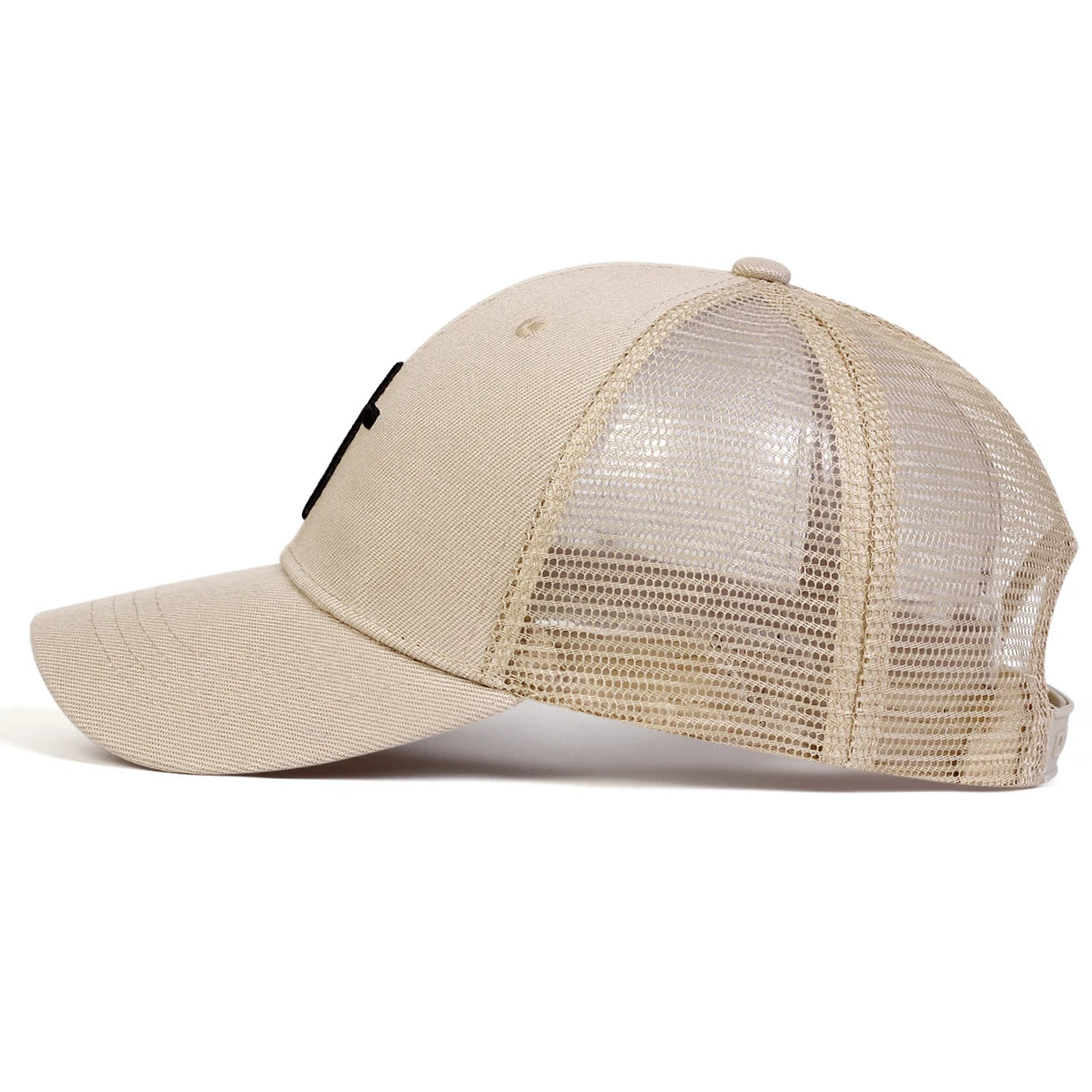 Unisex Mesh Baseball Cap mit Kreuz-Stickerei – Verstellbare Hip Hop Kappe | Atmungsaktive Sonnenmütze für Frühling & Sommer