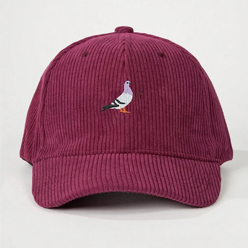 Unisex Baseball Cap mit Tauben-Stickerei – Verstellbare Baumwollkappe | Lässige Alltagsmütze mit Sonnenschutz für Damen & Herren