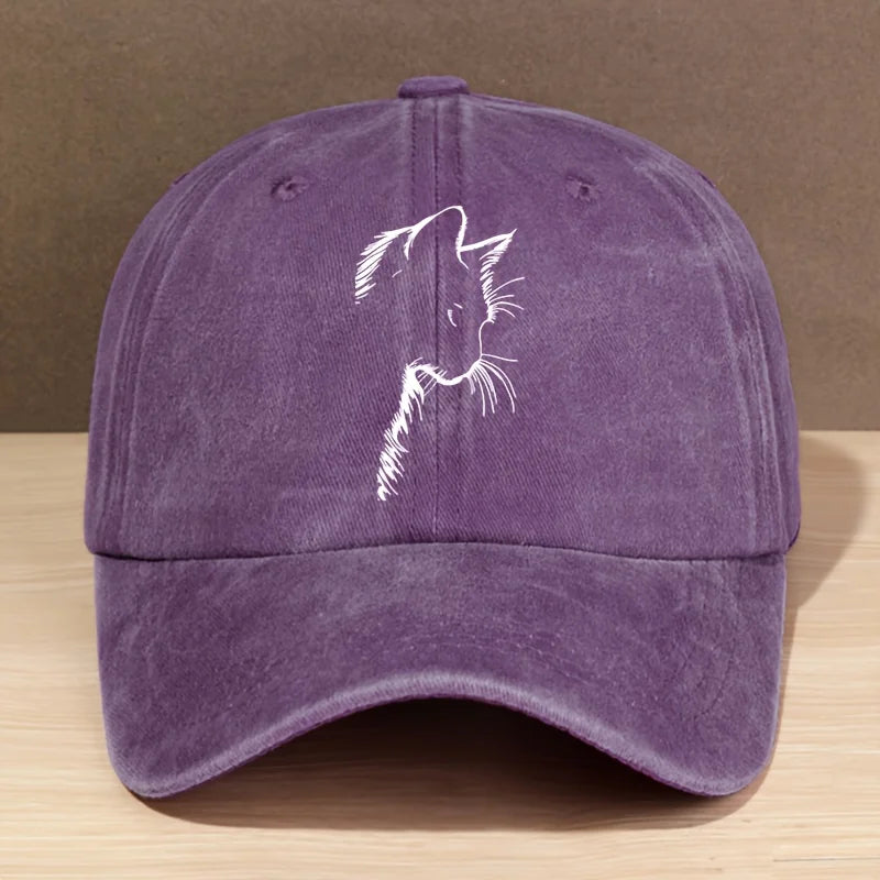 Unisex Trucker Cap mit Ausgeschnittenem Katzenmuster – Atmungsaktive Mesh Baseball Cap | Outdoor Sport & Camping Sonnenmütze für Damen & Herren
