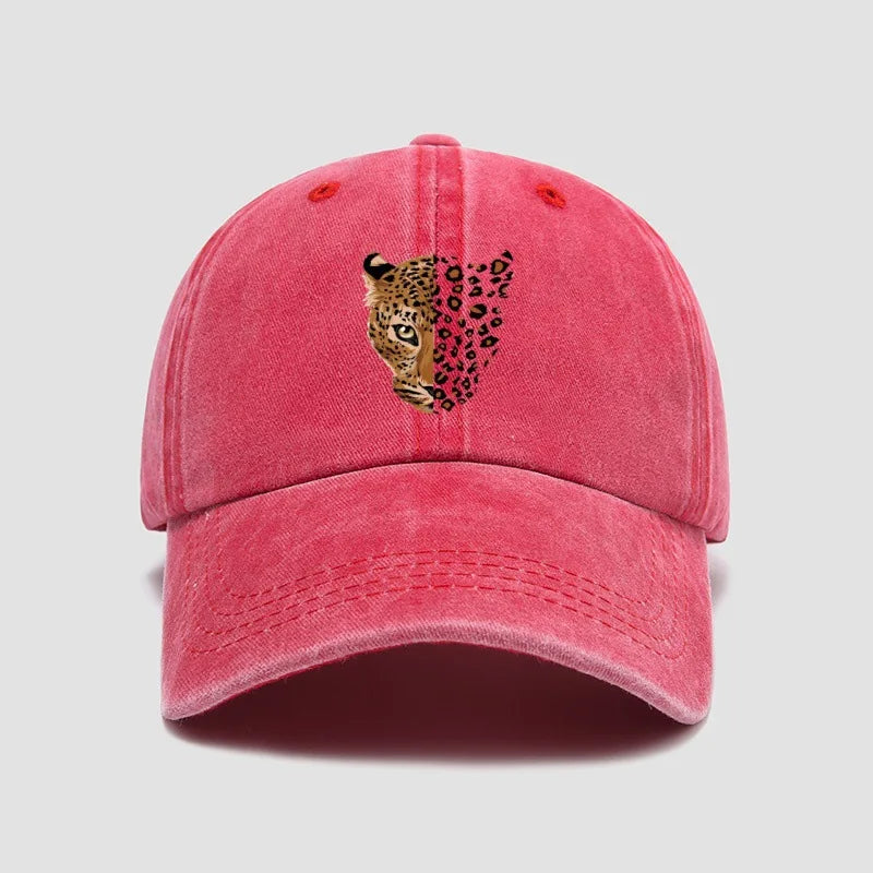 Unisex Baseball Cap mit Leopardenmuster – Verstellbare Modische Kappe | Trendige Freizeit- & Sportmütze für Damen & Herren