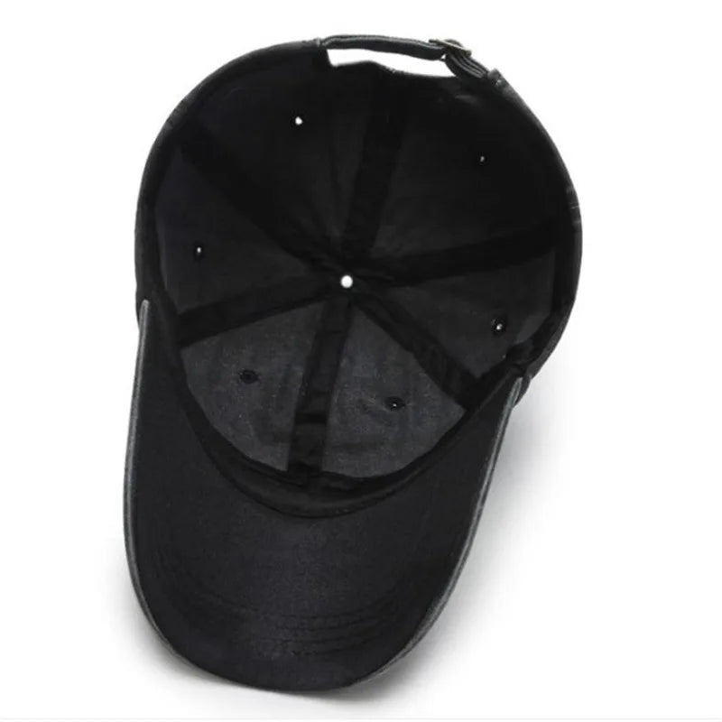 Unisex Baseball Cap aus Gewaschener Baumwolle – Verstellbare Einfarbige Snapback Mütze | Retro Y2K Hip Hop Sonnenkappe für Damen & Herren