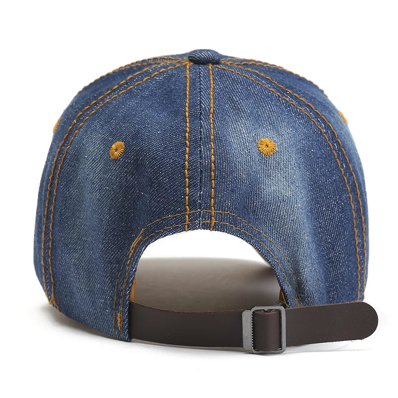 Unisex Denim Baseball Cap mit Strass “LOVE” Schriftzug – Verstellbare Retro Snapback Mütze | Sommerliche Sonnenkappe für Damen & Herren