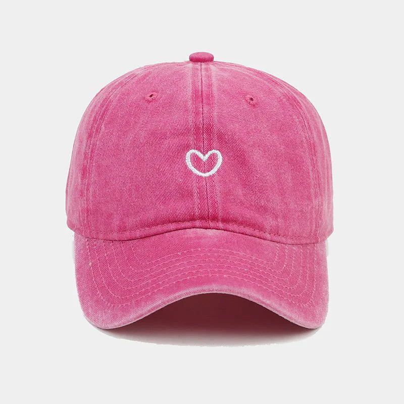 Unisex Baseball Cap mit „Love“-Stickerei – Gewaschene Baumwoll Snapback Mütze | Retro Freizeitkappe für Damen & Herren
