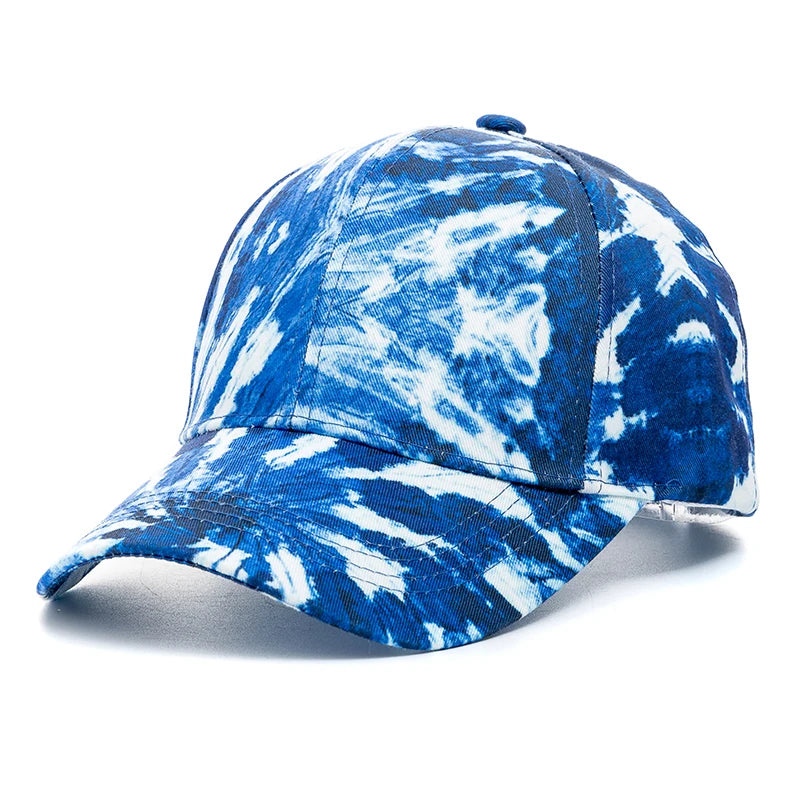 Unisex Baseball Cap mit Tie-Dye-Muster – Bunte Regenbogen Sommermütze | Verstellbare Streetwear Dad Cap für Damen & Herren