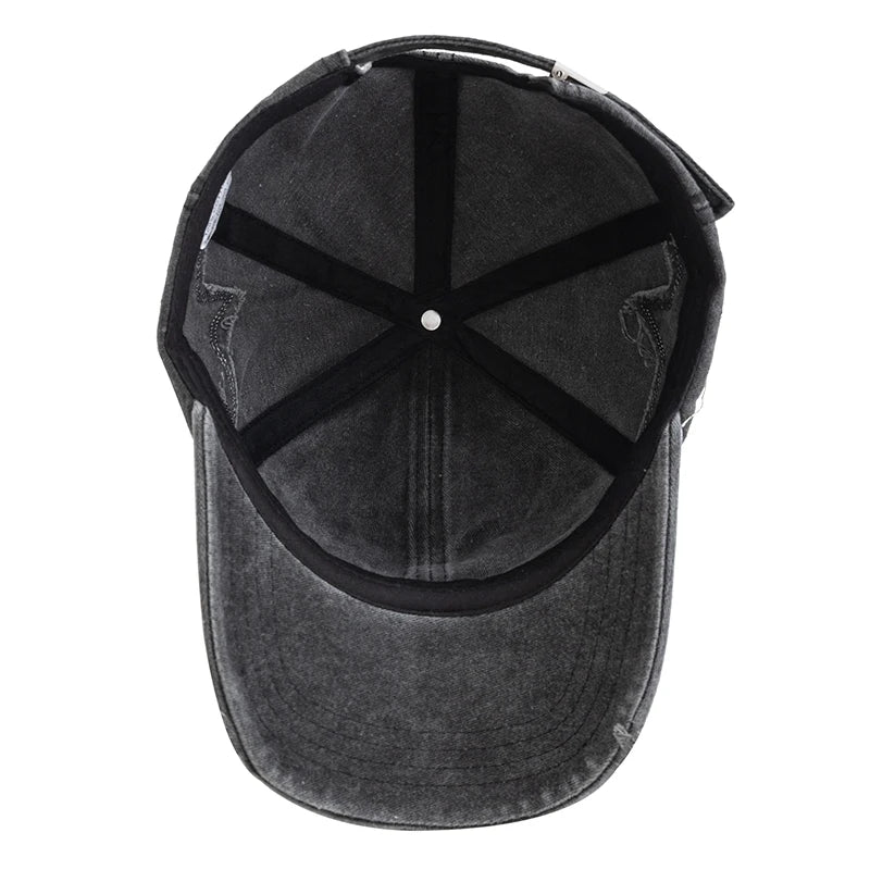 Unisex Baseball Cap aus Gewaschener Baumwolle mit Stern-Stickerei – Verstellbare Retro Dad Cap | Modische Streetwear Mütze für Damen & Herren
