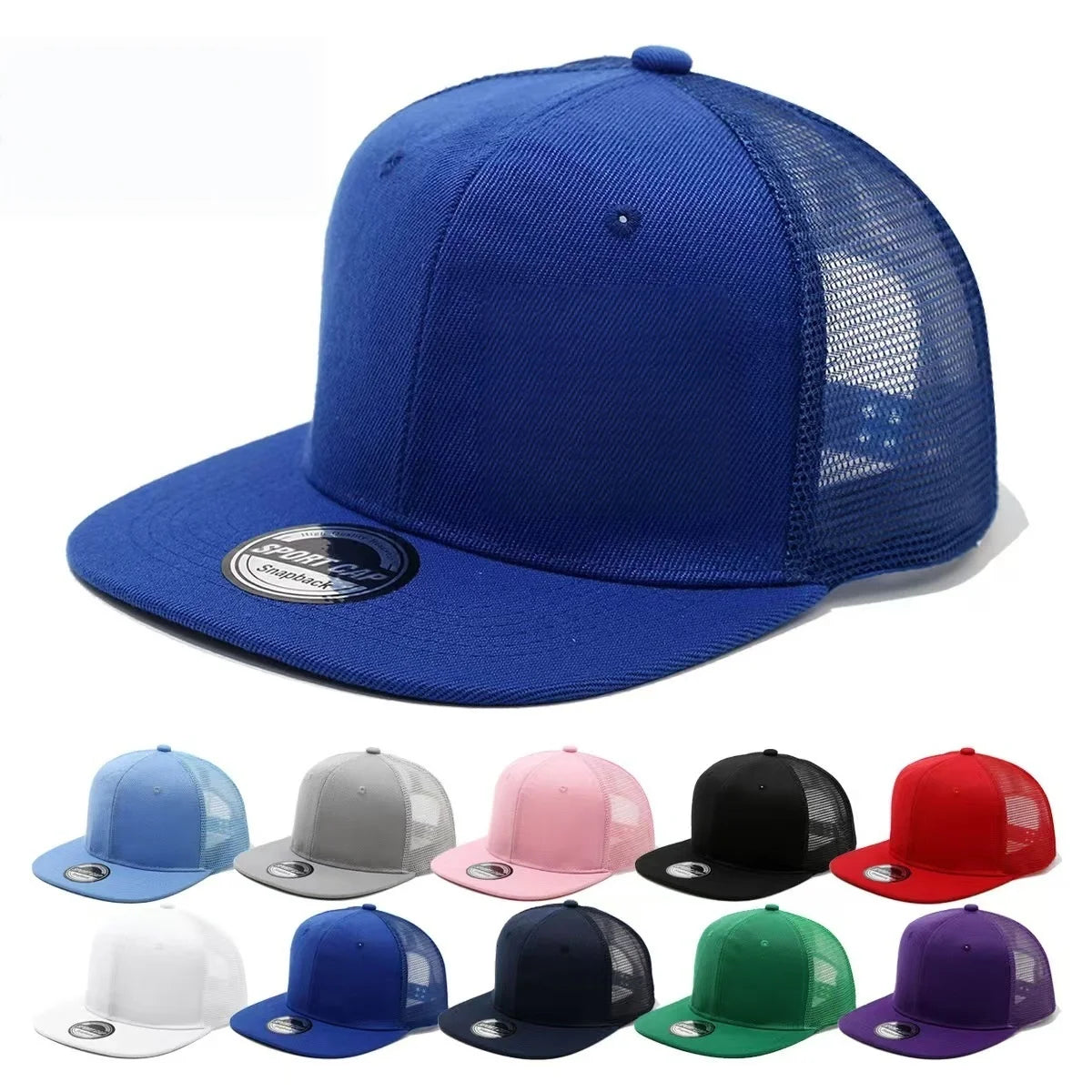 Unisex Schlichte Snapback Baseball Cap – Hochwertige Verstellbare Kappe | Hip Hop & Freizeitmütze für Damen & Herren
