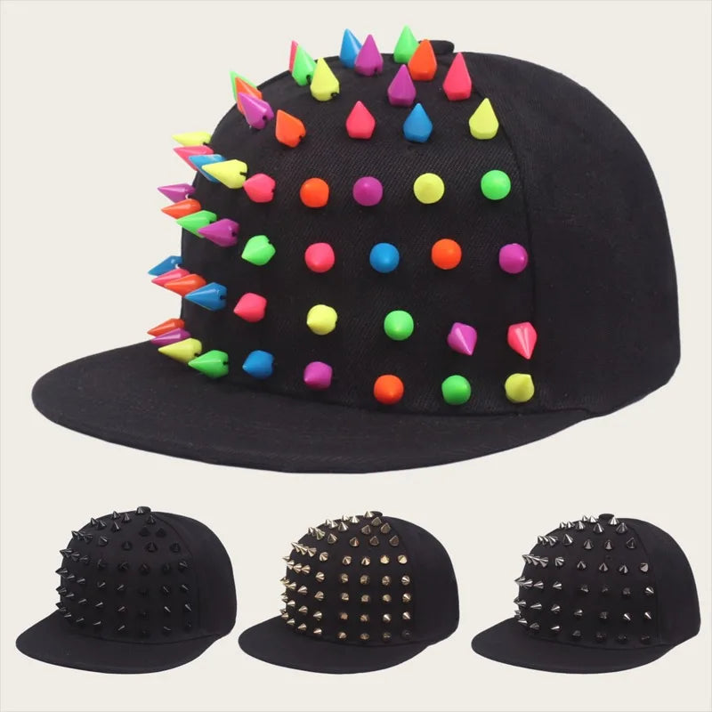 Unisex Baseball Cap mit Nieten und Duckbill-Schirm – Atmungsaktive Schnell-Trocknende Outdoor Mütze | Sonnenschutz & Reisekappe für Damen & Herren