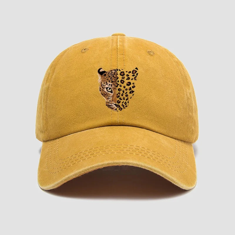 Unisex Baseball Cap mit Leopardenmuster – Verstellbare Modische Kappe | Trendige Freizeit- & Sportmütze für Damen & Herren