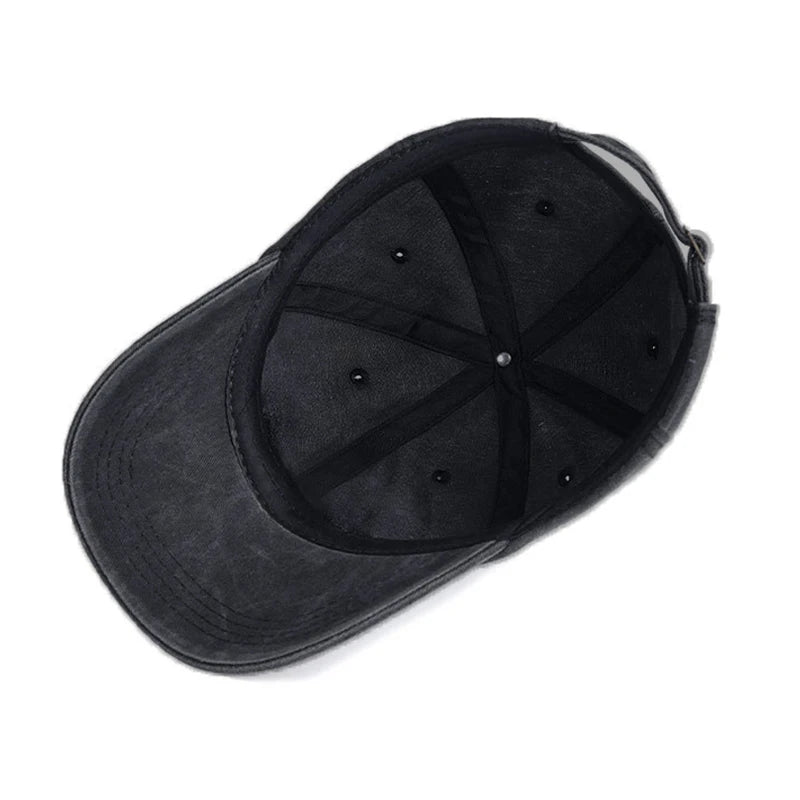 Unisex Baseball Cap mit Heart-Stickerei – Gewaschene Vintage Baumwollkappe | Verstellbare Trucker Mütze für Freizeit & Outdoor