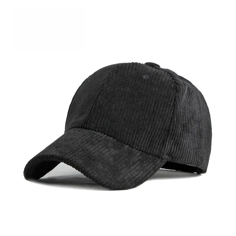 Unisex Cord Baseball Cap – Verstellbare Baumwollkappe im Retro-Stil | Warme Herbst Snapback Mütze für Damen & Herren, Freizeit & Streetwear