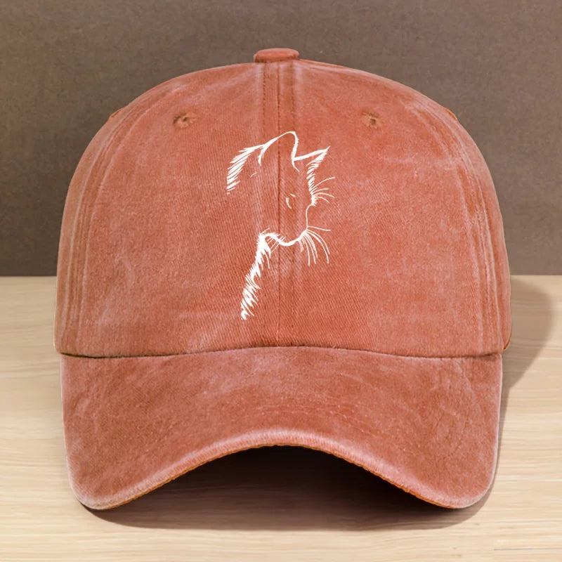 Unisex Trucker Cap mit Ausgeschnittenem Katzenmuster – Atmungsaktive Mesh Baseball Cap | Outdoor Sport & Camping Sonnenmütze für Damen & Herren