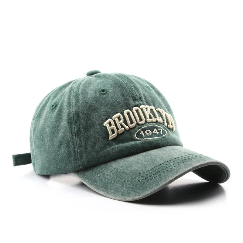 Unisex Baseball Cap mit „Brooklyn“-Stickerei – Verstellbare Baumwollkappe | Retro Streetwear & Hip Hop Mütze für Damen & Herren