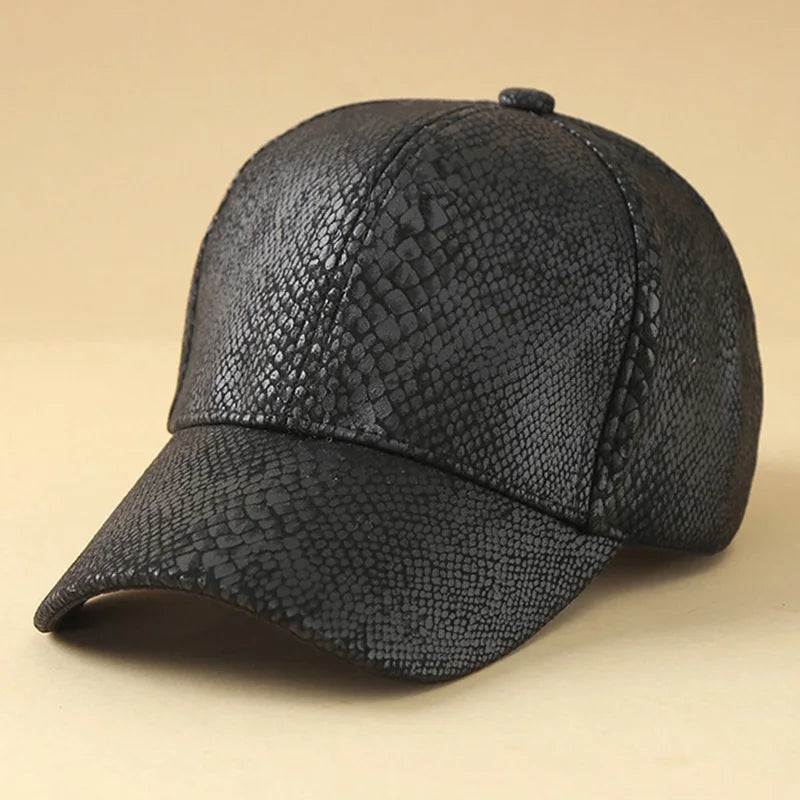 Unisex Baseball Cap aus Hochwertigem Leder – Verstellbare Snapback Mütze | Modische Outdoor Kappe für Damen & Herren