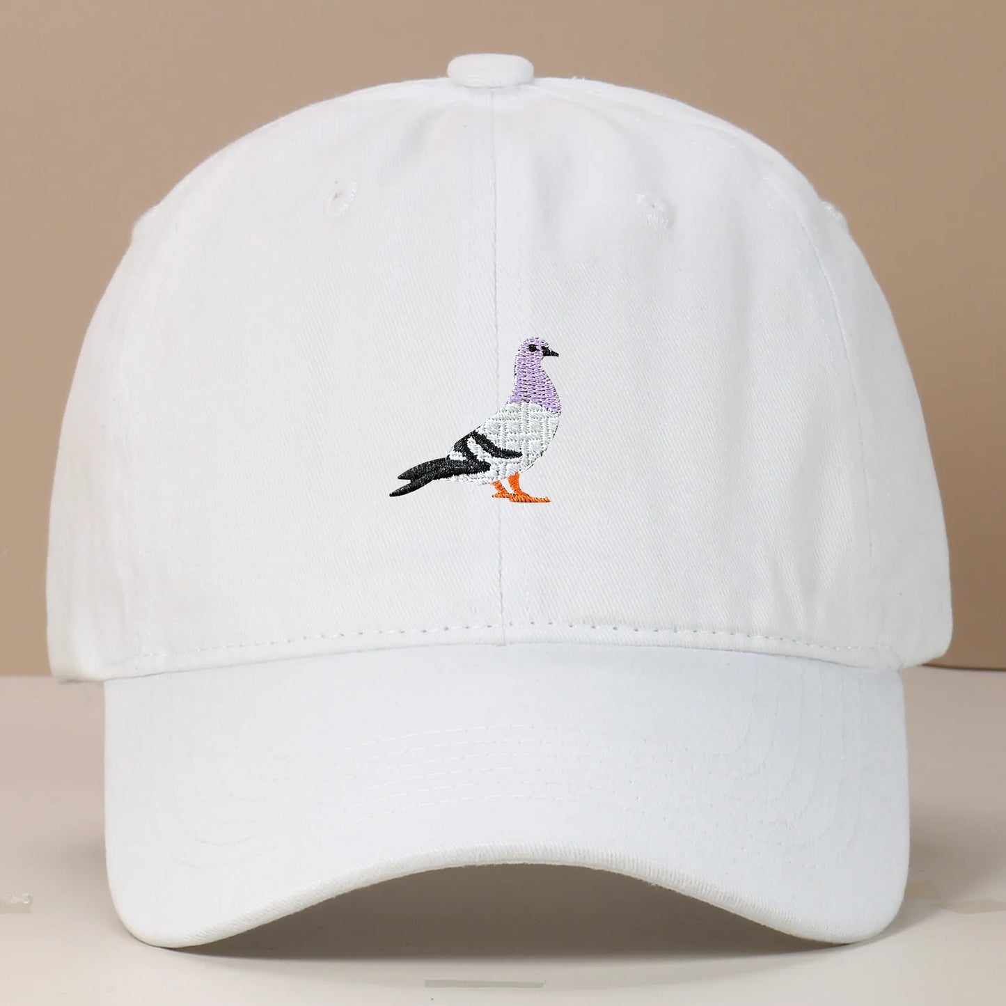 Unisex Baseball Cap mit Tauben-Stickerei – Verstellbare Baumwollkappe | Lässige Alltagsmütze mit Sonnenschutz für Damen & Herren