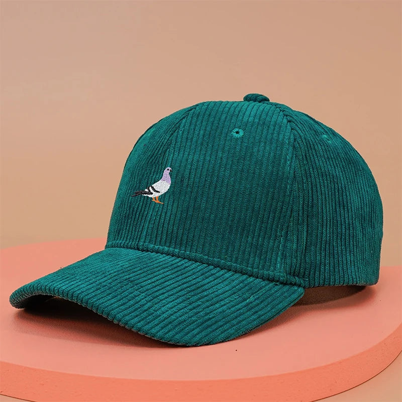 Unisex Baseball Cap mit Tauben-Stickerei – Verstellbare Baumwollkappe | Lässige Alltagsmütze mit Sonnenschutz für Damen & Herren