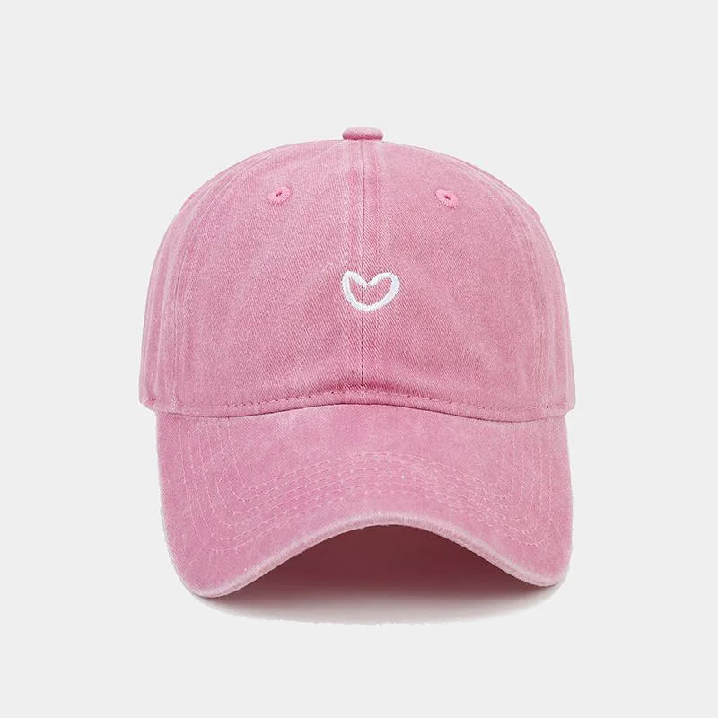 Unisex Baseball Cap mit „Love“-Stickerei – Gewaschene Baumwoll Snapback Mütze | Retro Freizeitkappe für Damen & Herren