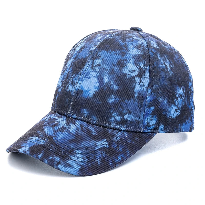 Unisex Baseball Cap mit Tie-Dye-Muster – Bunte Regenbogen Sommermütze | Verstellbare Streetwear Dad Cap für Damen & Herren