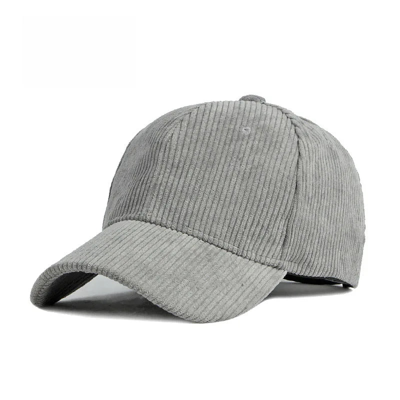 Unisex Cord Baseball Cap – Verstellbare Baumwollkappe im Retro-Stil | Warme Herbst Snapback Mütze für Damen & Herren, Freizeit & Streetwear