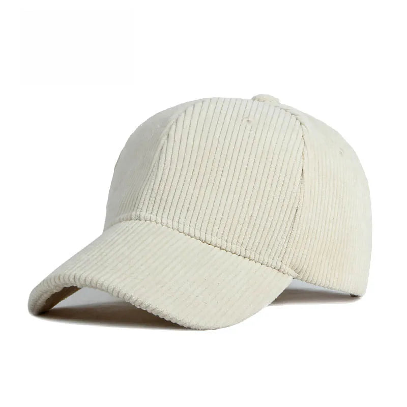 Unisex Cord Baseball Cap – Verstellbare Baumwollkappe im Retro-Stil | Warme Herbst Snapback Mütze für Damen & Herren, Freizeit & Streetwear