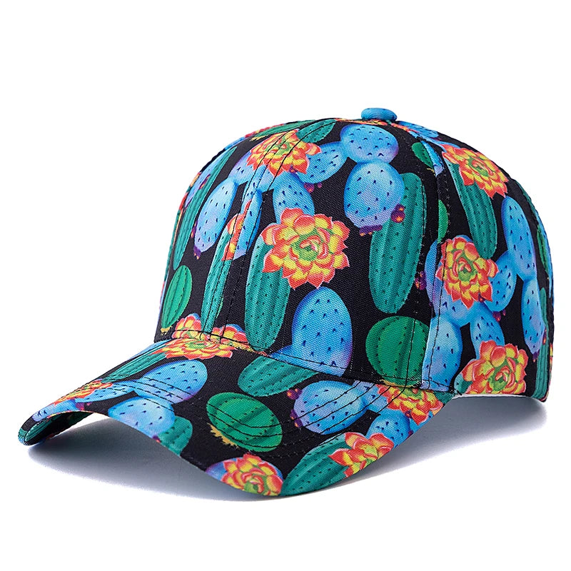 Unisex Baseball Cap mit Früchte-Print – Verstellbare Sommermütze | Atmungsaktive Sonnenkappe für Damen & Herren