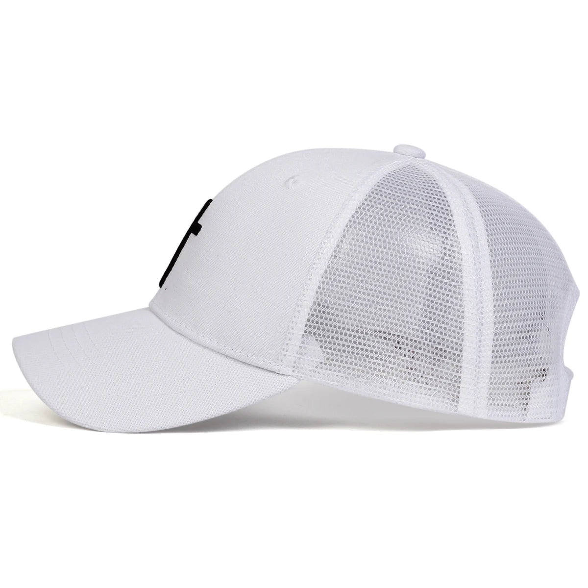 Unisex Mesh Baseball Cap mit Kreuz-Stickerei – Verstellbare Hip Hop Kappe | Atmungsaktive Sonnenmütze für Frühling & Sommer