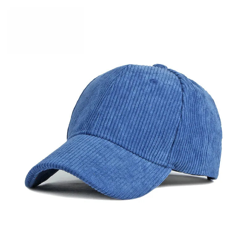 Unisex Cord Baseball Cap – Verstellbare Baumwollkappe im Retro-Stil | Warme Herbst Snapback Mütze für Damen & Herren, Freizeit & Streetwear
