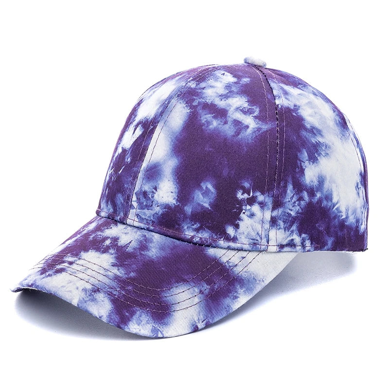 Unisex Baseball Cap mit Tie-Dye-Muster – Bunte Regenbogen Sommermütze | Verstellbare Streetwear Dad Cap für Damen & Herren