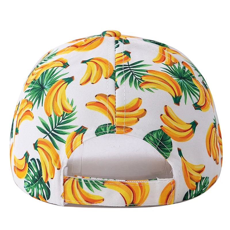Unisex Baseball Cap mit Früchte-Print – Verstellbare Sommermütze | Atmungsaktive Sonnenkappe für Damen & Herren