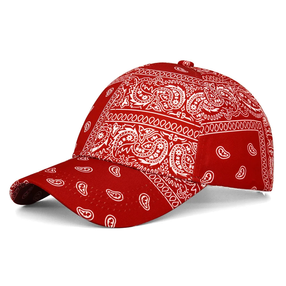 Unisex Sommer Baseball Cap mit Cashew-Blumen-Muster – Verstellbare Sonnenmütze | Hip Hop Trucker Cap für Damen & Herren
