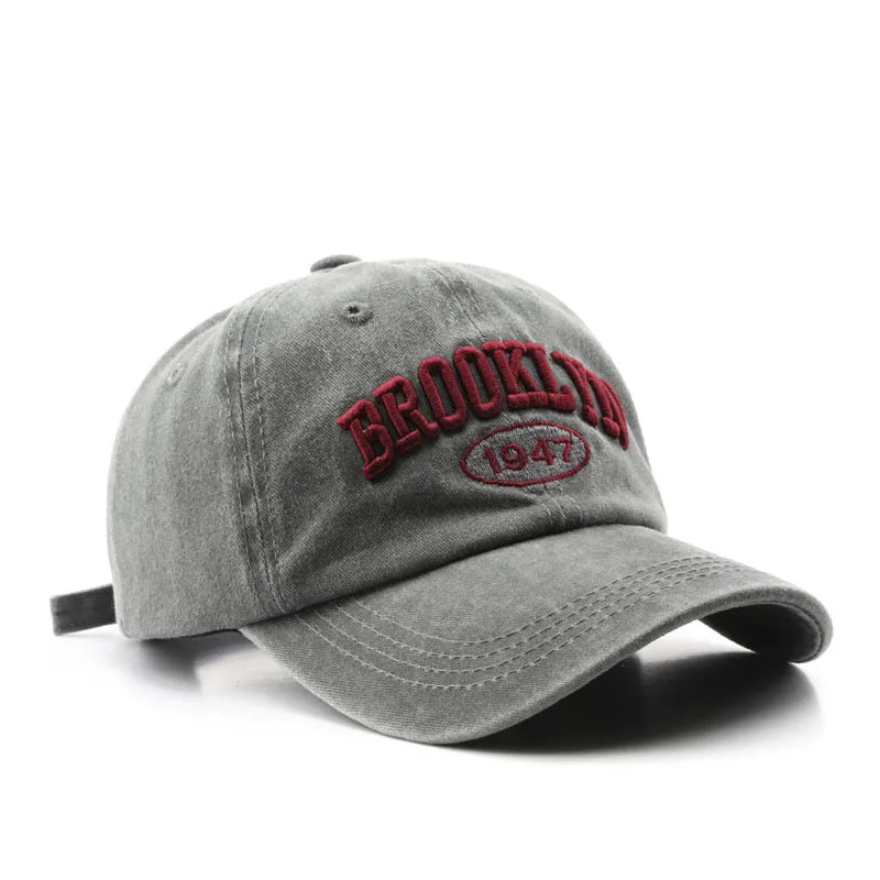 Unisex Baseball Cap mit „Brooklyn“-Stickerei – Verstellbare Baumwollkappe | Retro Streetwear & Hip Hop Mütze für Damen & Herren