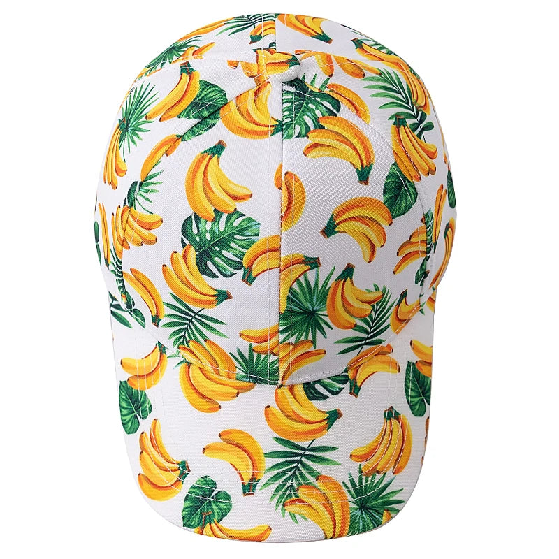 Unisex Baseball Cap mit Früchte-Print – Verstellbare Sommermütze | Atmungsaktive Sonnenkappe für Damen & Herren
