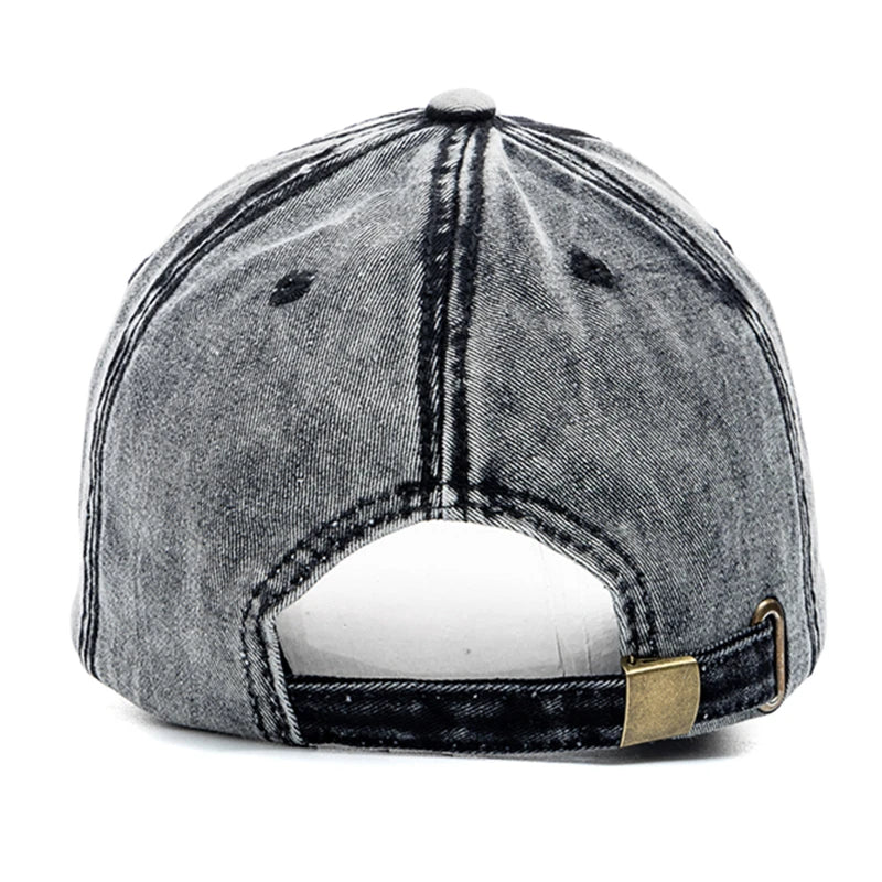 Unisex Baseball Cap aus Gewaschener Baumwolle – Einfarbige Denim Kappe | Hochwertige Verstellbare Streetwear Mütze für Damen & Herren