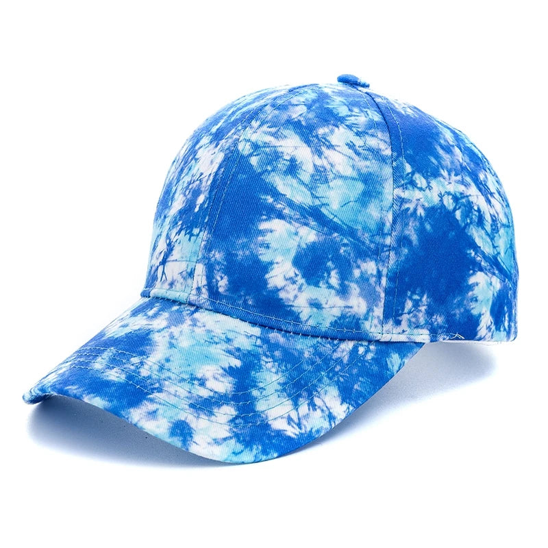 Unisex Baseball Cap mit Tie-Dye-Muster – Bunte Regenbogen Sommermütze | Verstellbare Streetwear Dad Cap für Damen & Herren