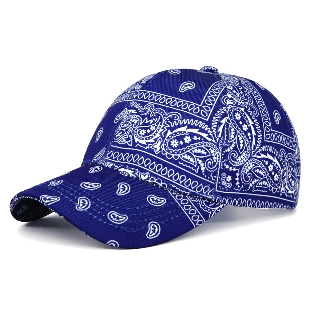 Unisex Sommer Baseball Cap mit Cashew-Blumen-Muster – Verstellbare Sonnenmütze | Hip Hop Trucker Cap für Damen & Herren