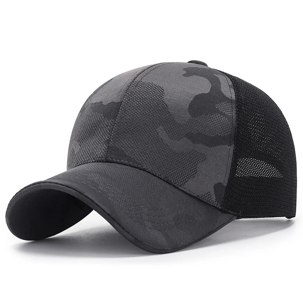 Unisex Camouflage Baseball Cap – Verstellbare Outdoor Golf Mütze | Einfache Sonnenkappe für Frühling & Herbst, Damen & Herren
