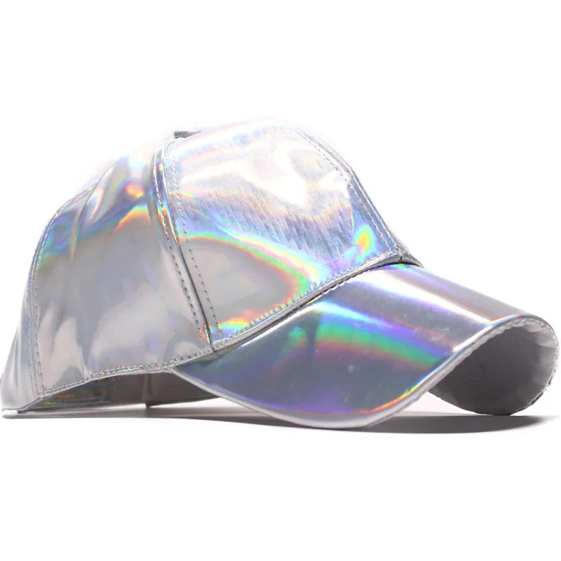 Unisex Baseball Cap aus Lackleder – Glänzende Street Style Kappe | Farbige Duckbill Mütze mit Sonnenschutz für Damen & Herren