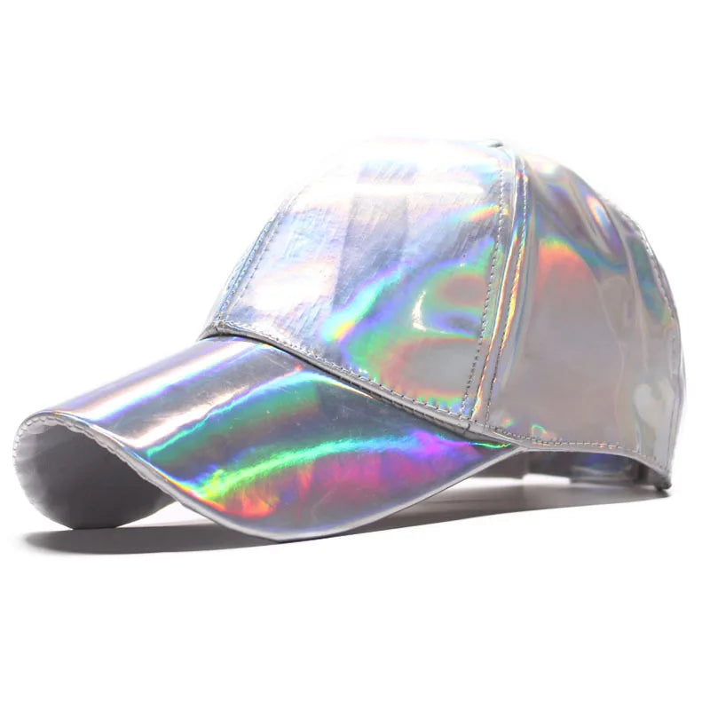 Unisex Baseball Cap aus Lackleder – Glänzende Street Style Kappe | Farbige Duckbill Mütze mit Sonnenschutz für Damen & Herren