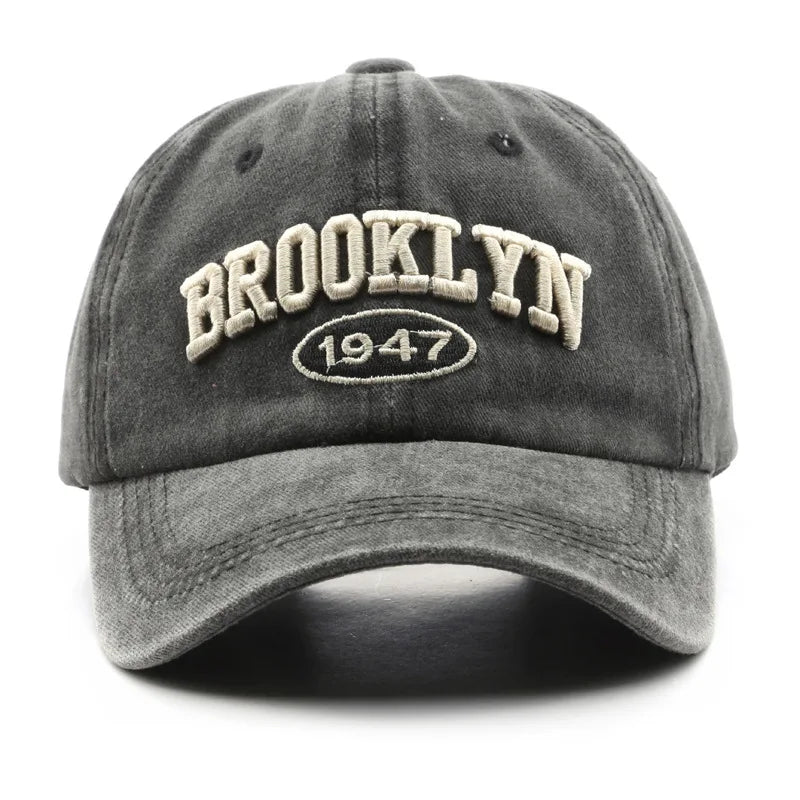 Unisex Baseball Cap mit „Brooklyn“-Stickerei – Verstellbare Baumwollkappe | Retro Streetwear & Hip Hop Mütze für Damen & Herren