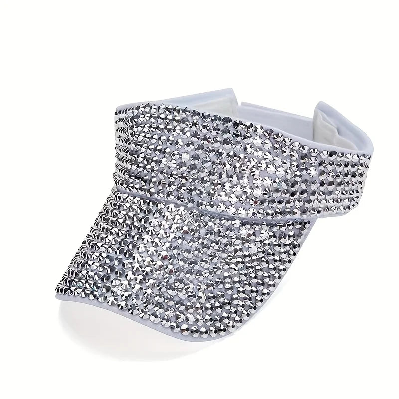 Unisex Baseball Cap mit Glitzer-Strass – Verstellbare Acryl Sonnenmütze | Funkelnde Freizeit- & Party-Kappe für Damen & Herren